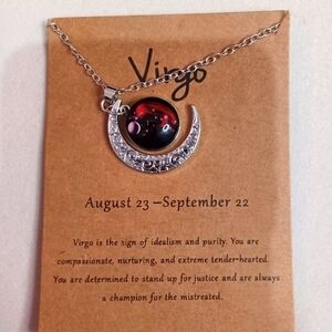 NWT Virgo Moon Constellation Silver Tone Necklace